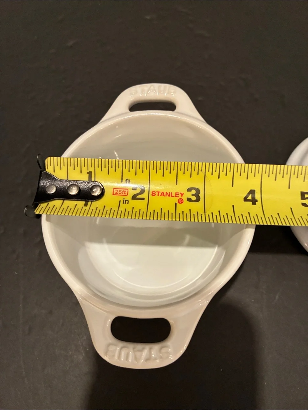 Staub White Ceramic Mini Cocotte for Baking